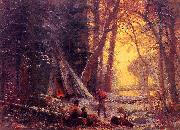 Albert Bierstadt Moose Hunters' Camp, Nova Scotia France oil painting artist